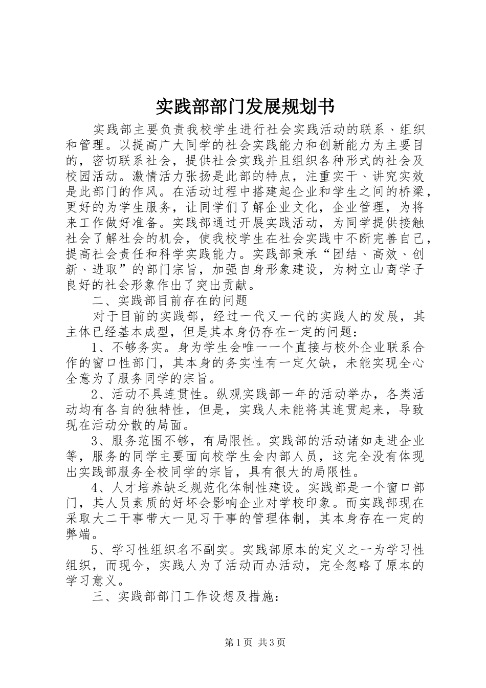 2024年实践部部门发展规划书_第1页