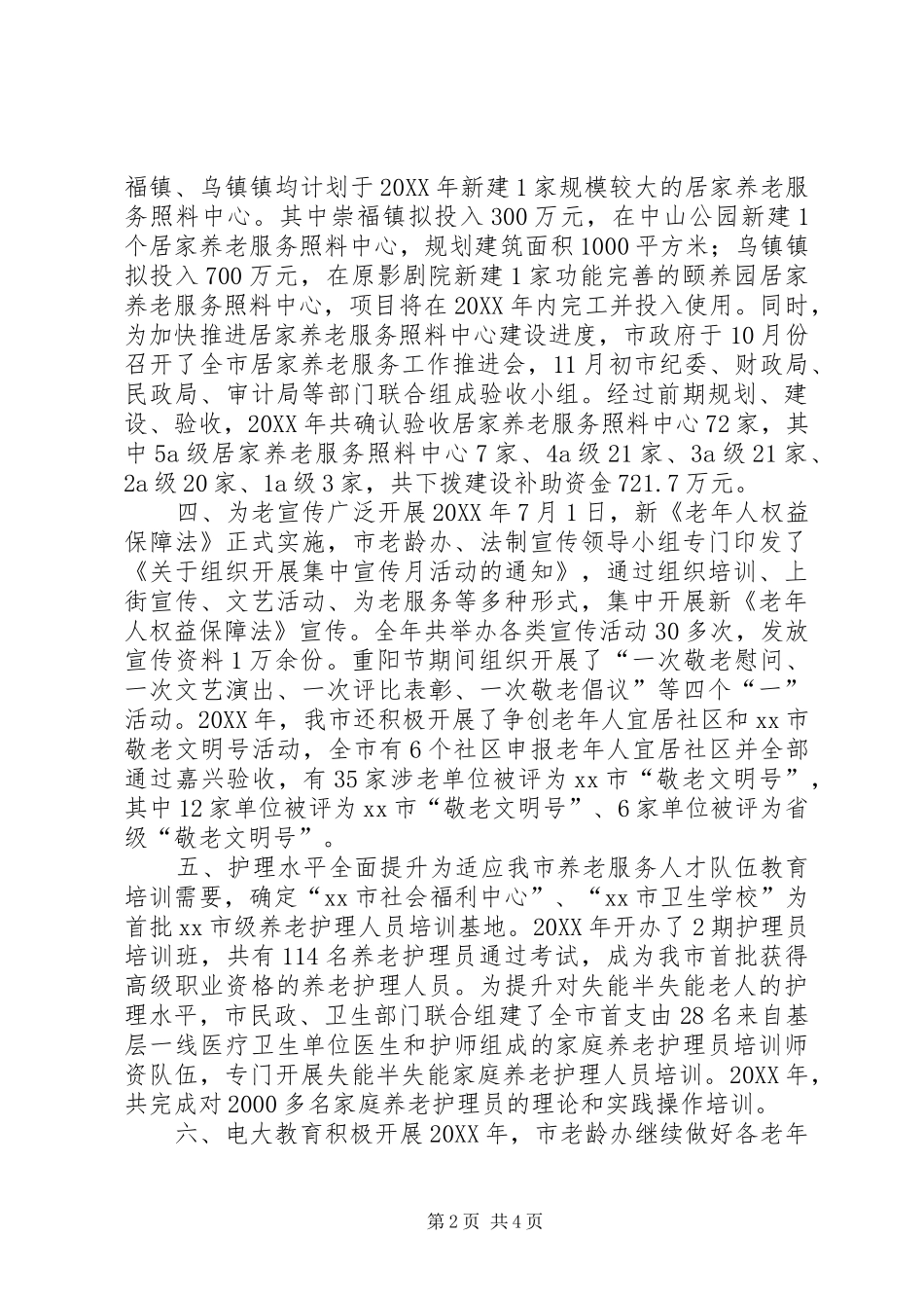 2024年市老龄工作办公室工作总结报告_第2页