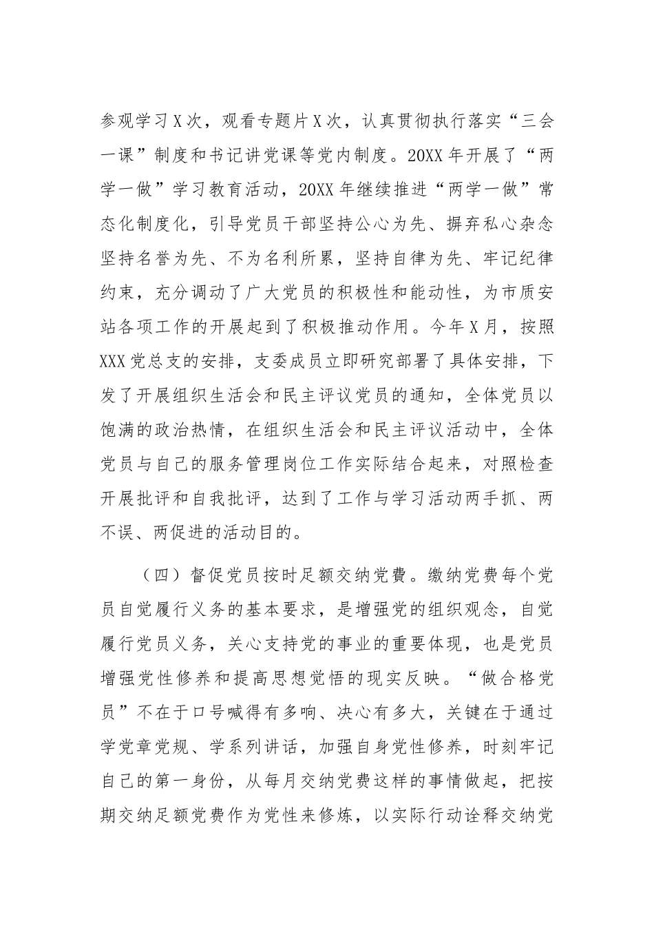 支部委员会工作报告示例_第3页