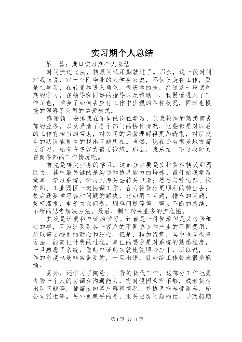 2024年实习期个人总结_第1页