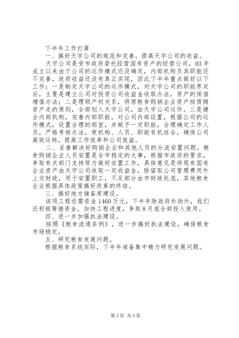 2024年市粮食局安全上半年总结及下半年计划_第3页