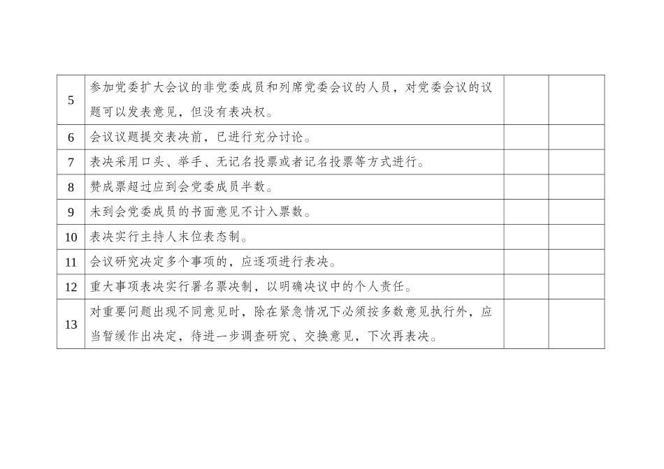 党委会议事规则自评表_第2页