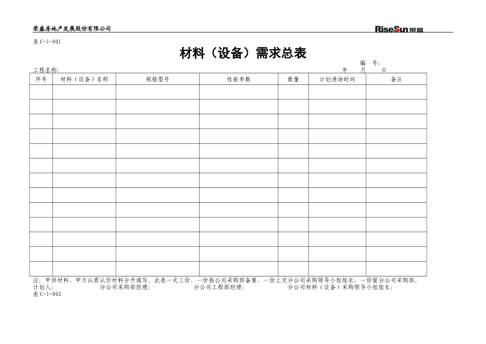 招标、采购管理表格汇编 41页_第1页