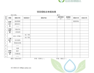 招标管理表格 9页