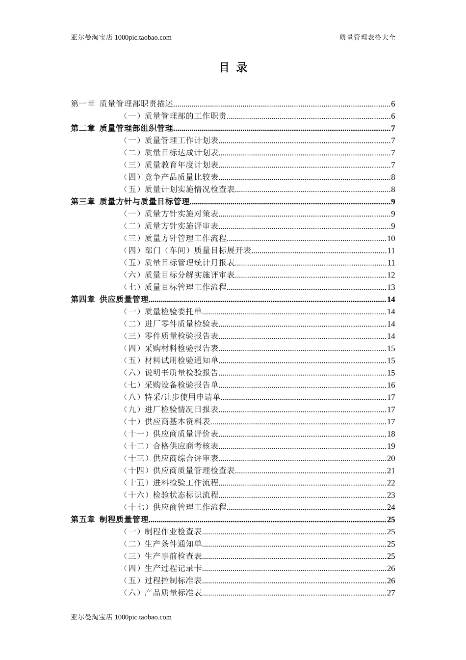 质量管理表格大全 100页_第2页