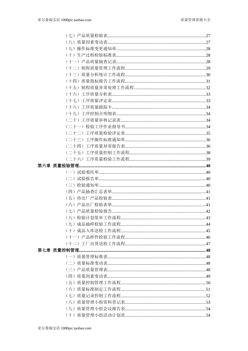 质量管理表格大全 100页_第3页