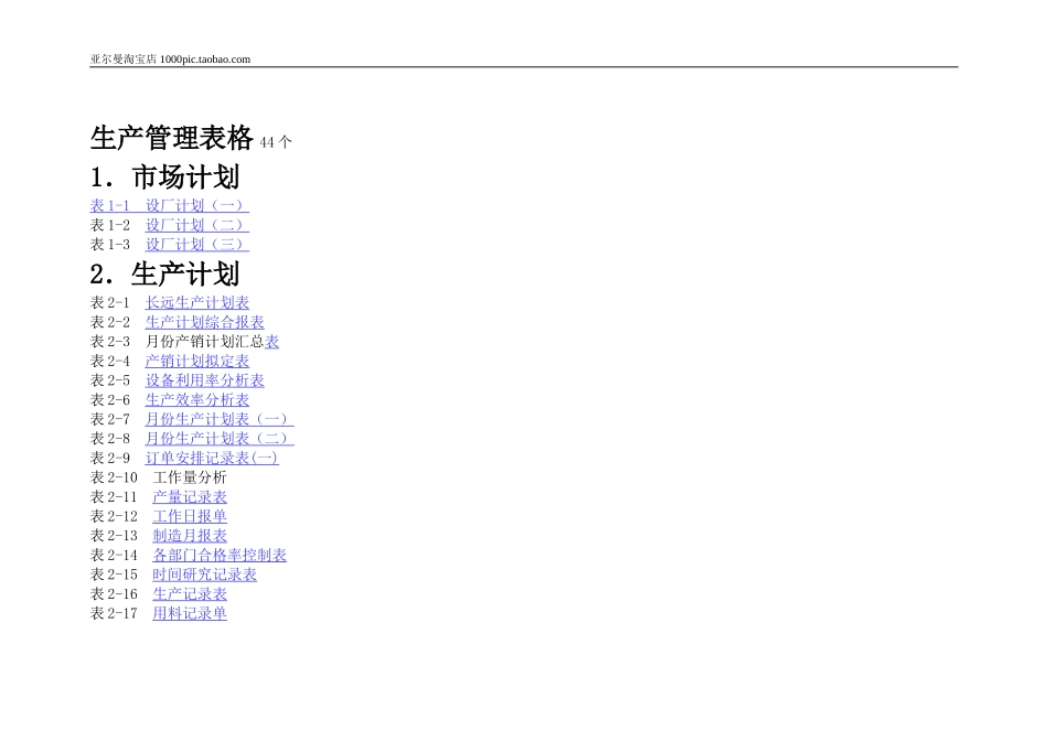 生产管理表格 44个_第1页