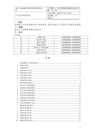 生产类采购管理表格 55页
