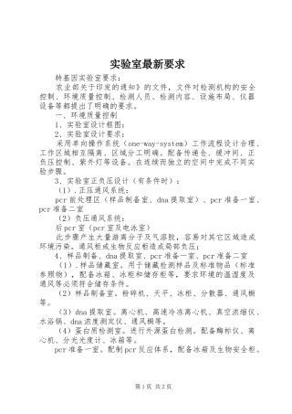 2024年实验室最新要求