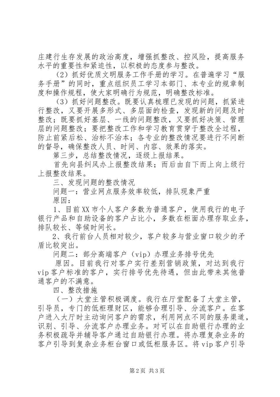2024年民主评议政风行风自查自纠专题报告_第2页