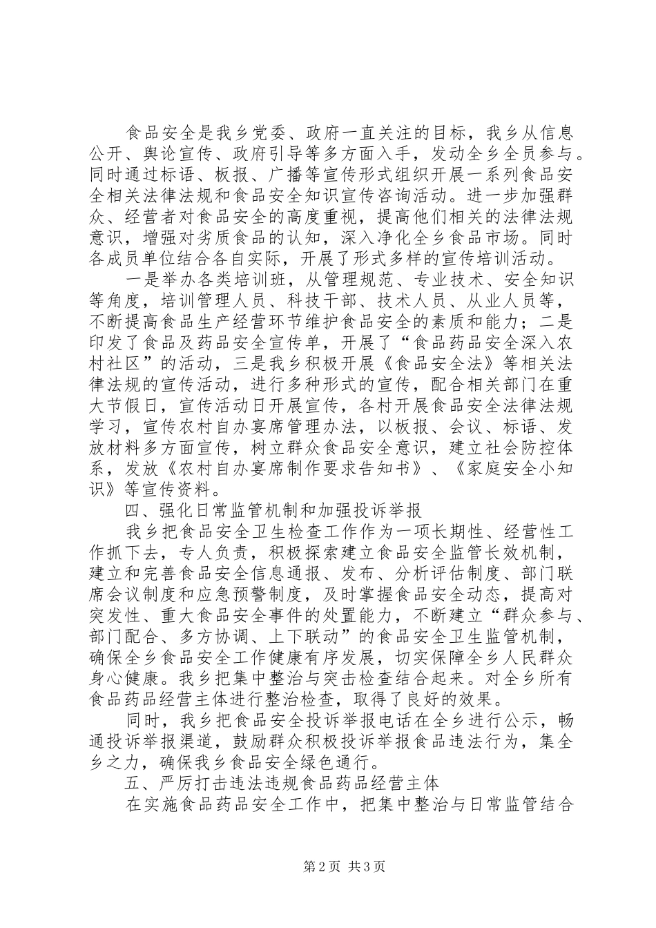 2024年食品及药品安全工作总结_第2页