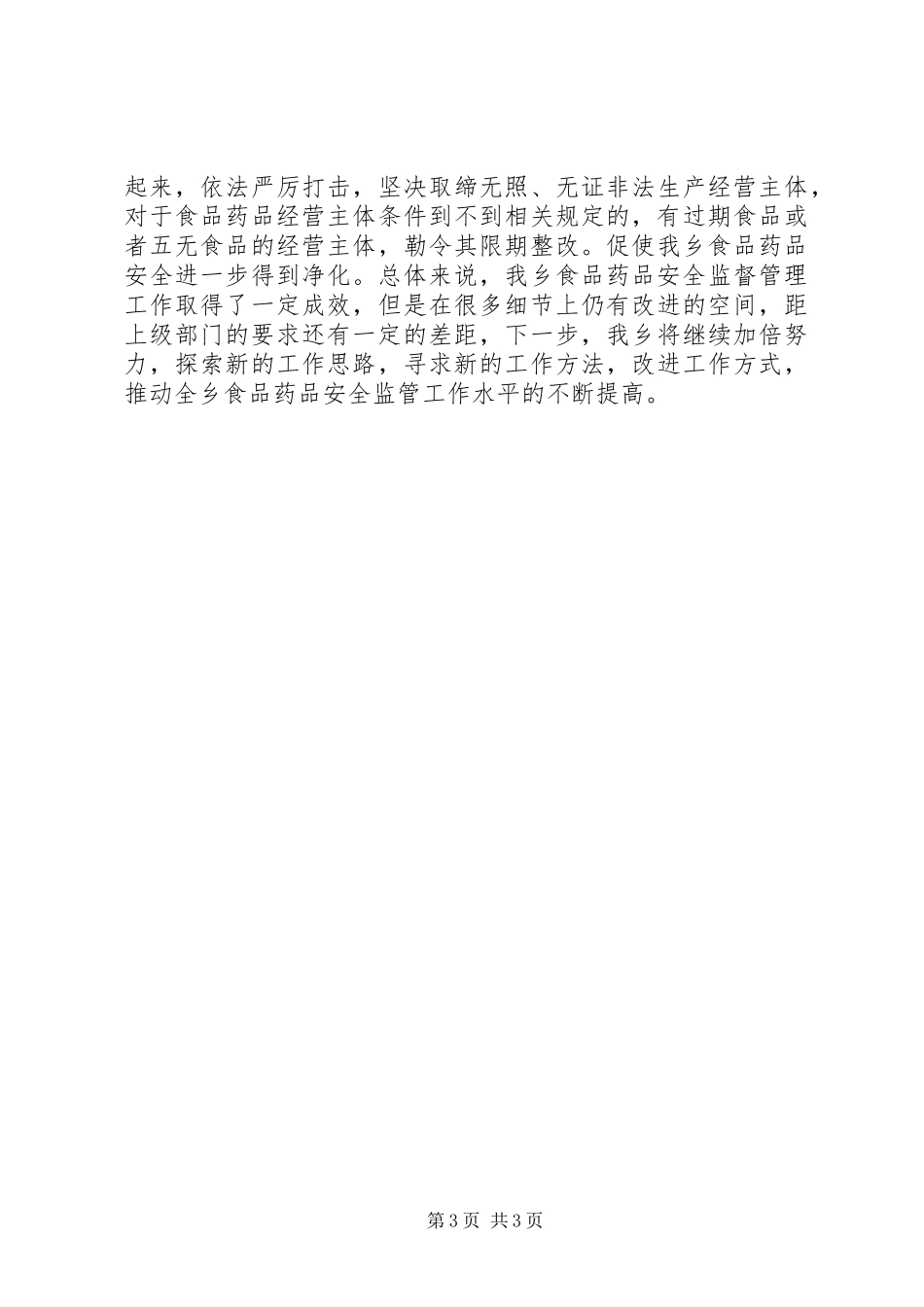2024年食品及药品安全工作总结_第3页