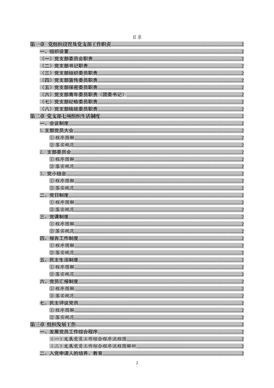 党支部工作程序图解和常用材料范例大全_第2页
