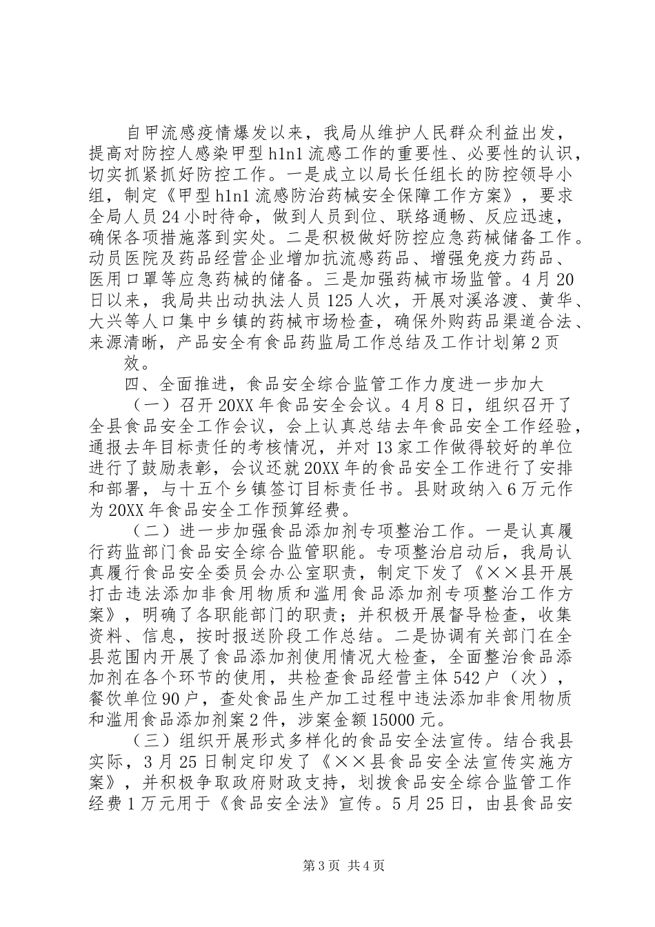 2024年食品药监局工作总结及工作计划_第3页