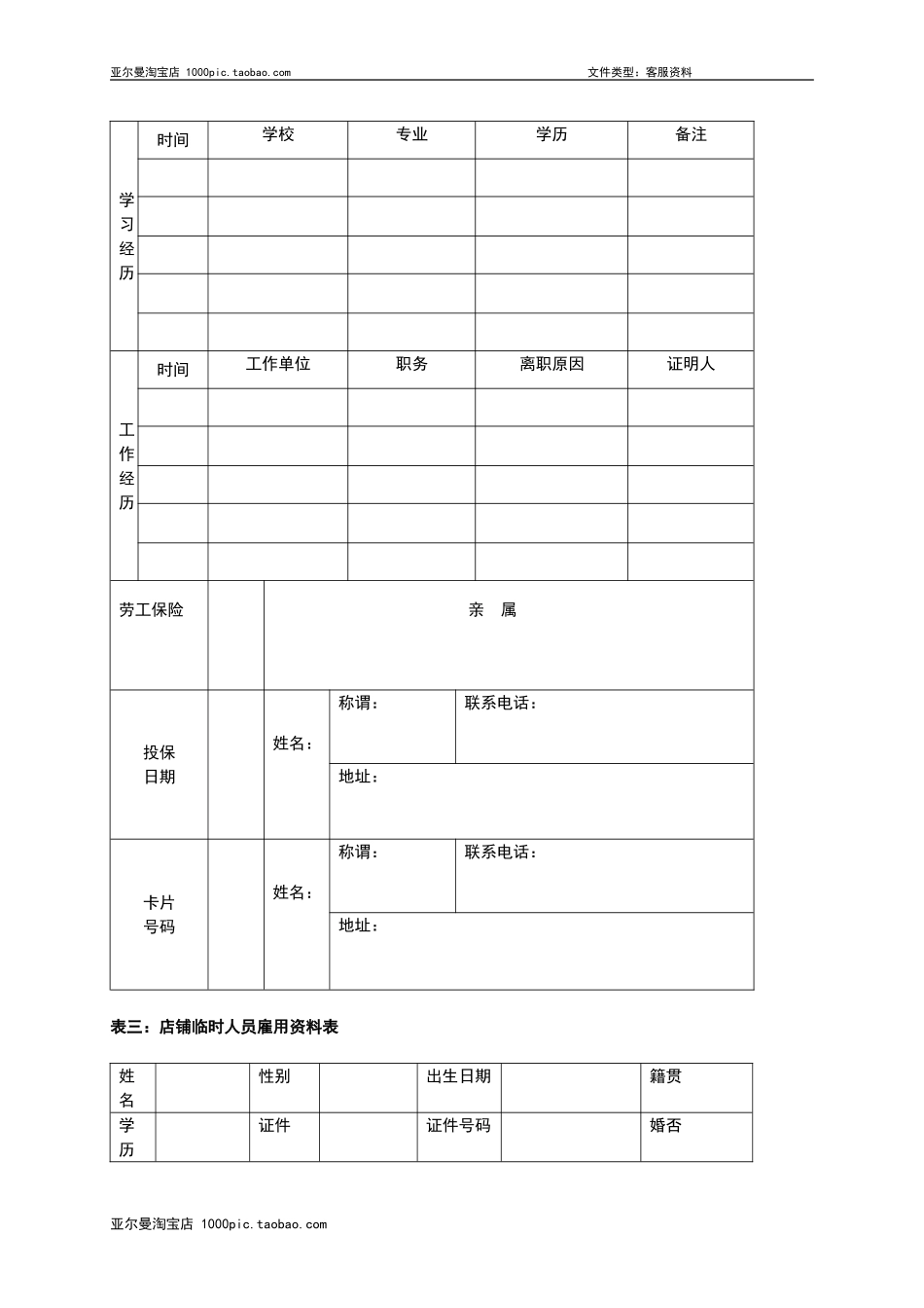 服装店面管理表格大全 22个_第2页
