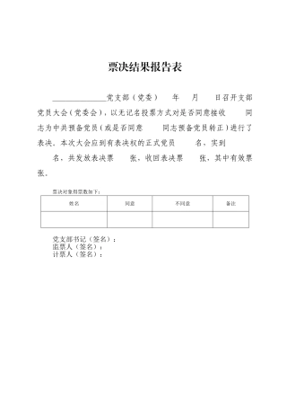 附件9决票结果报告