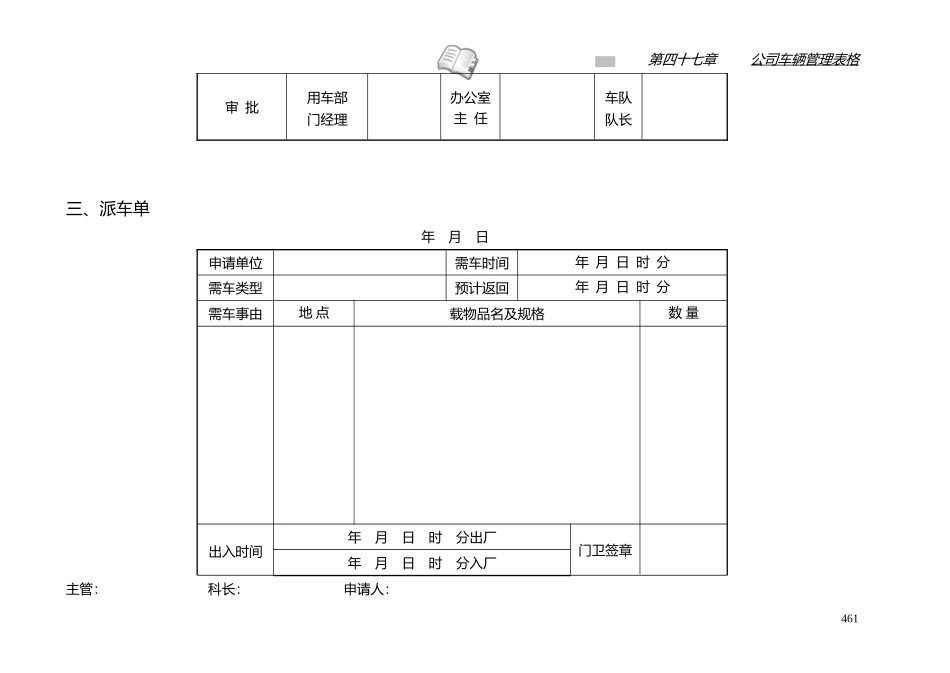 公司车辆管理表格大全 15页_第3页