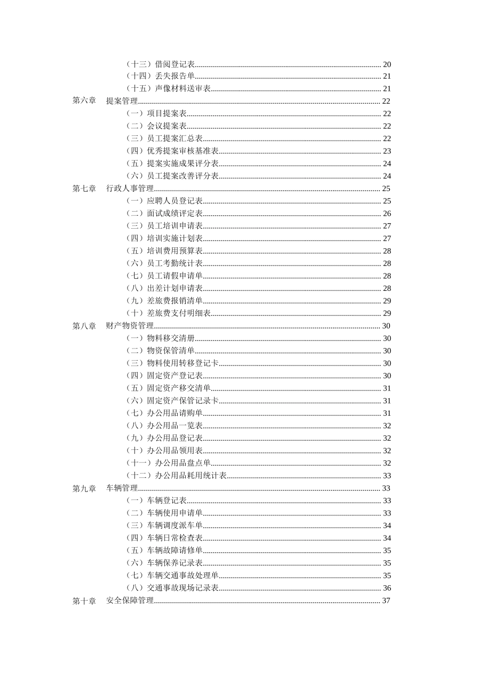 公司行政管理办公表格大全 69页_第3页