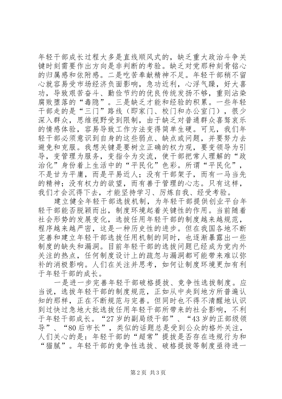 2024年市年轻干部队伍建设经验交流材料_第2页
