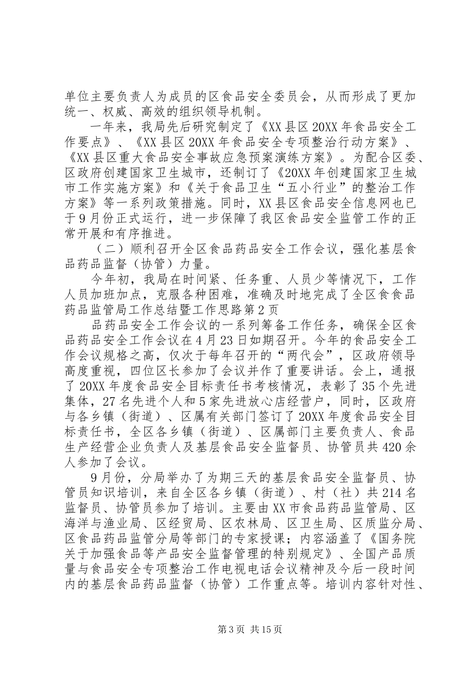 2024年食品药品监管局工作总结暨工作思路_第3页