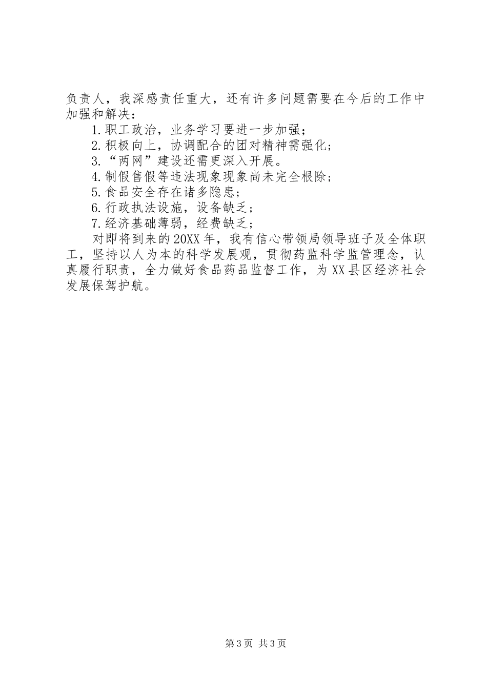 2024年食品药品监管局局长述廉报告_第3页