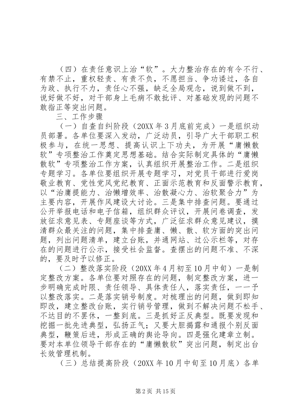 2024年食品药品局庸懒散拖专项治理活动的实施方案_第2页