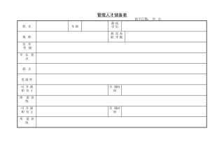 管理人才储备表