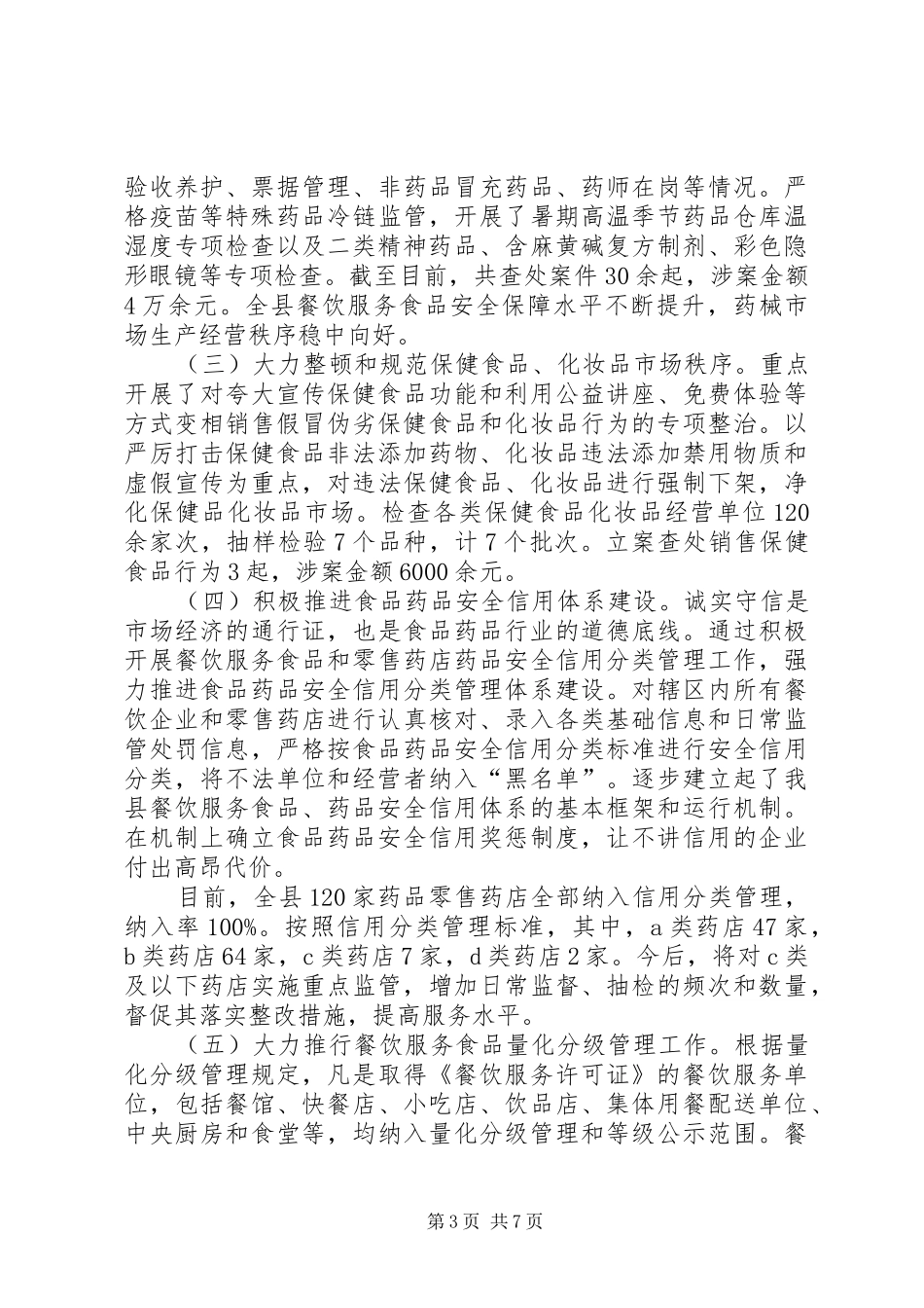 2024年食药监局监督检查工作总结_第3页