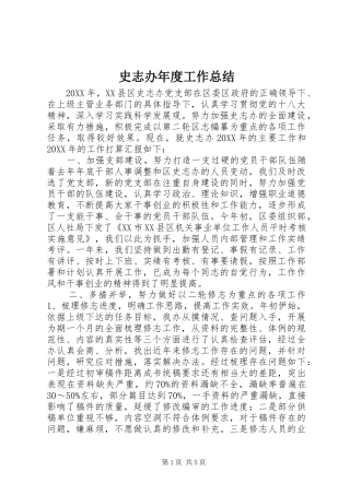 2024年史志办年度工作总结