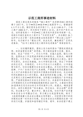 2024年示范工商所事迹材料