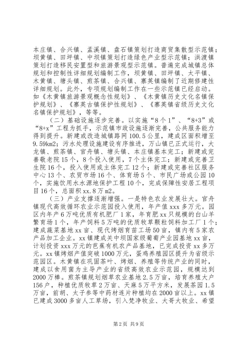 2024年示范小城镇建设调研报告_第2页