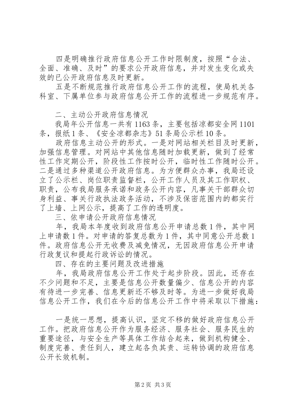 2024年市安监单位讯息公开工作总结_第2页