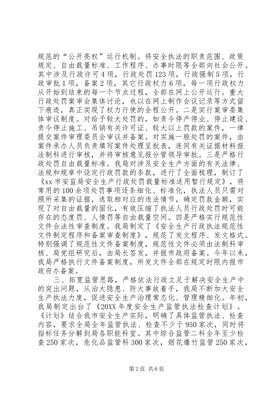 2024年市安监局依法行政工作汇报_第2页
