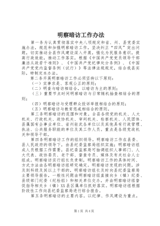 2024年明察暗访工作办法