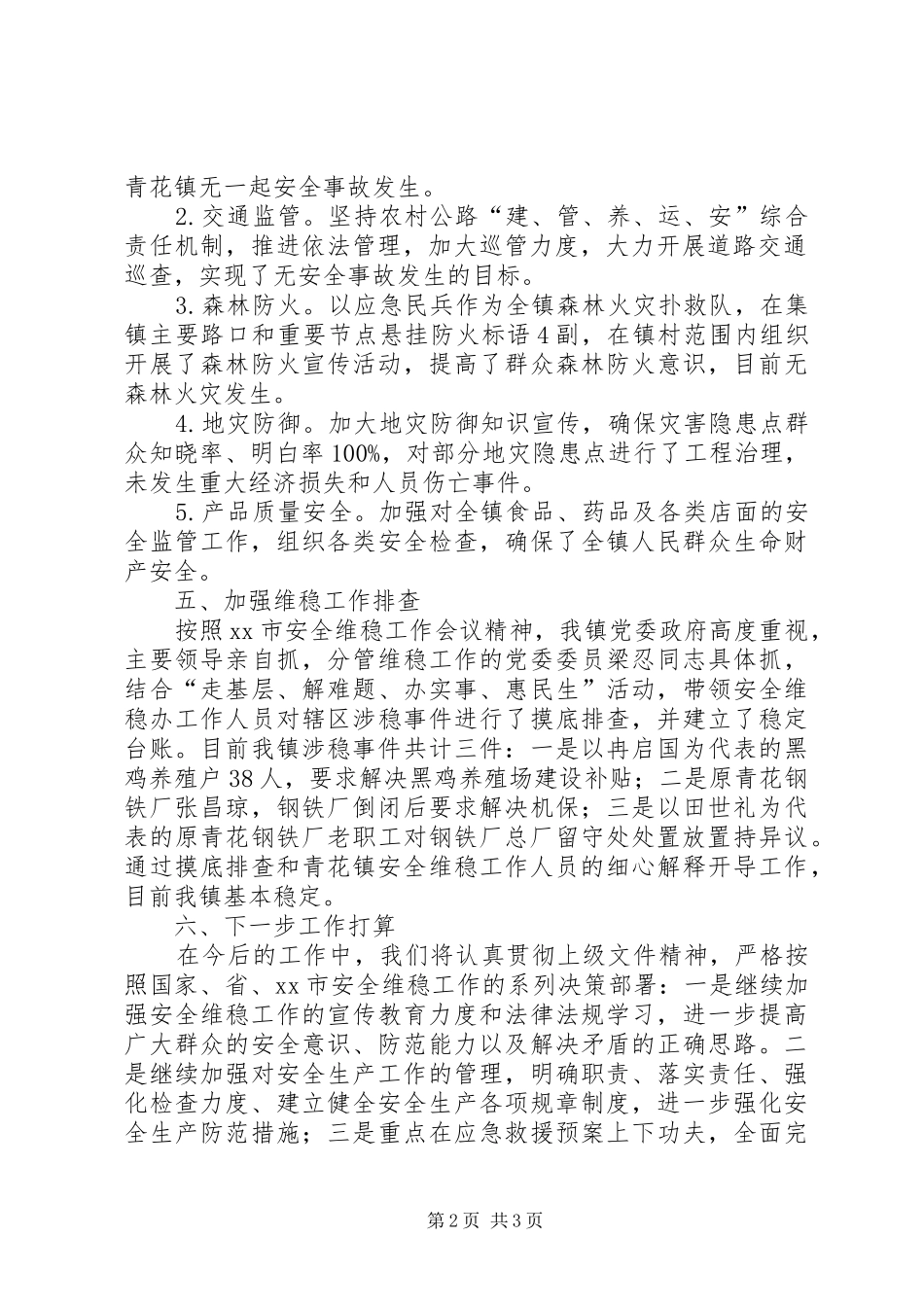 2024年市安全维稳工作会议精神的情况汇报_第2页