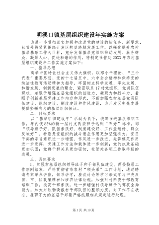 2024年明溪口镇基层组织建设年实施方案