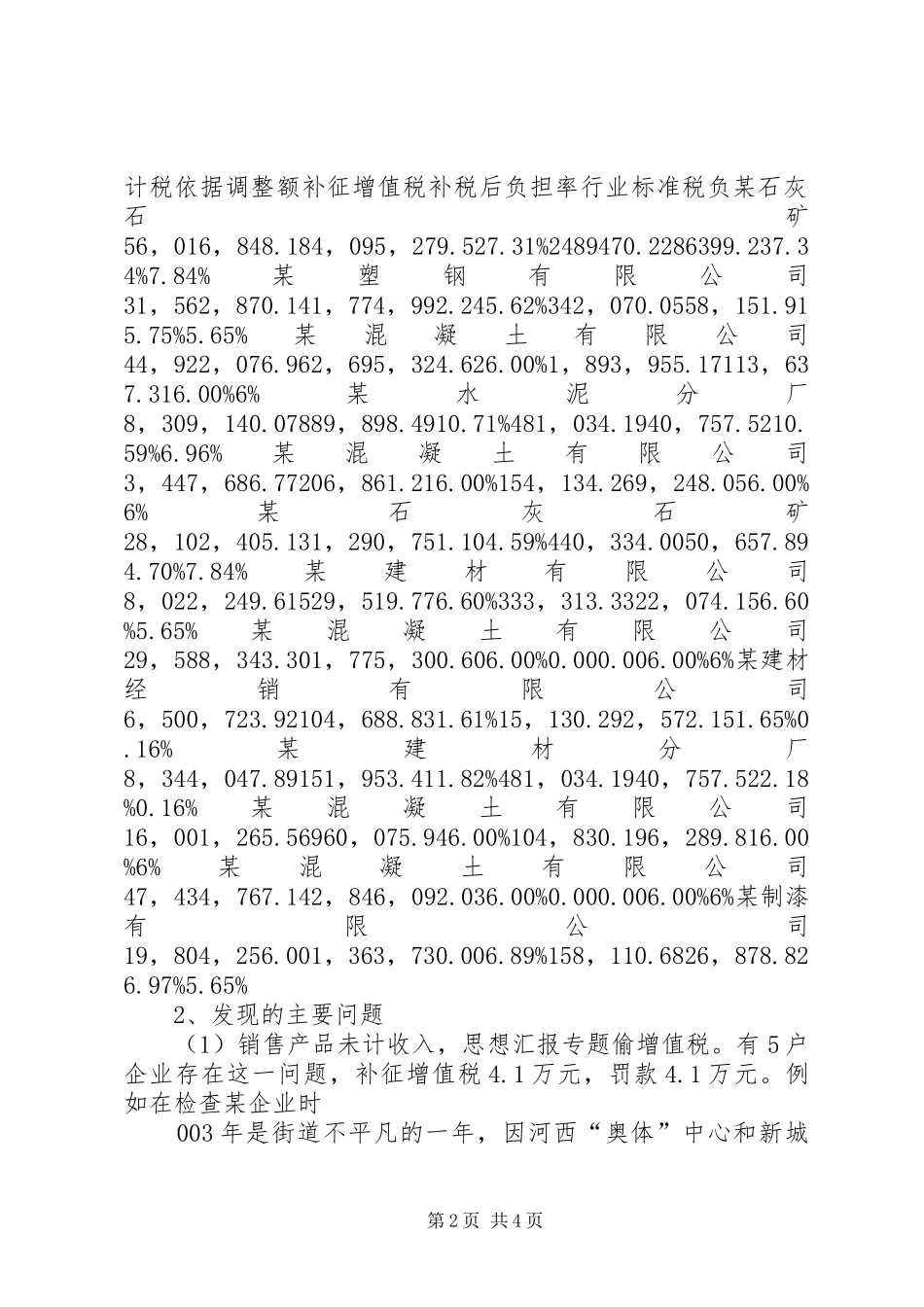 2024年市部分建材企业纳税检查调研工作报告_第2页
