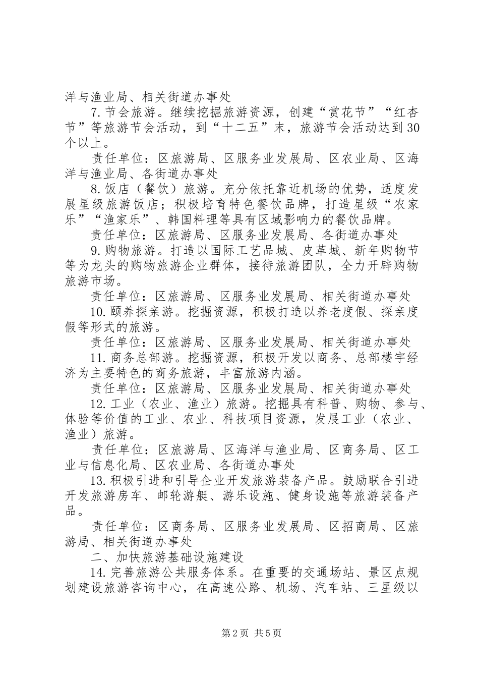 2024年市区旅游产业发展若干意见_第2页