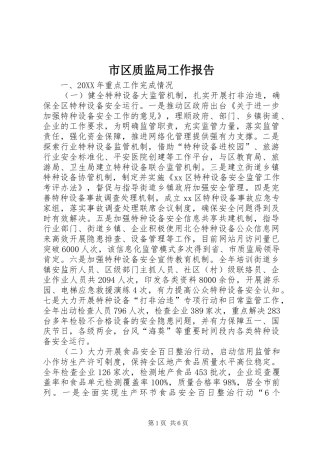 2024年市区质监局工作报告