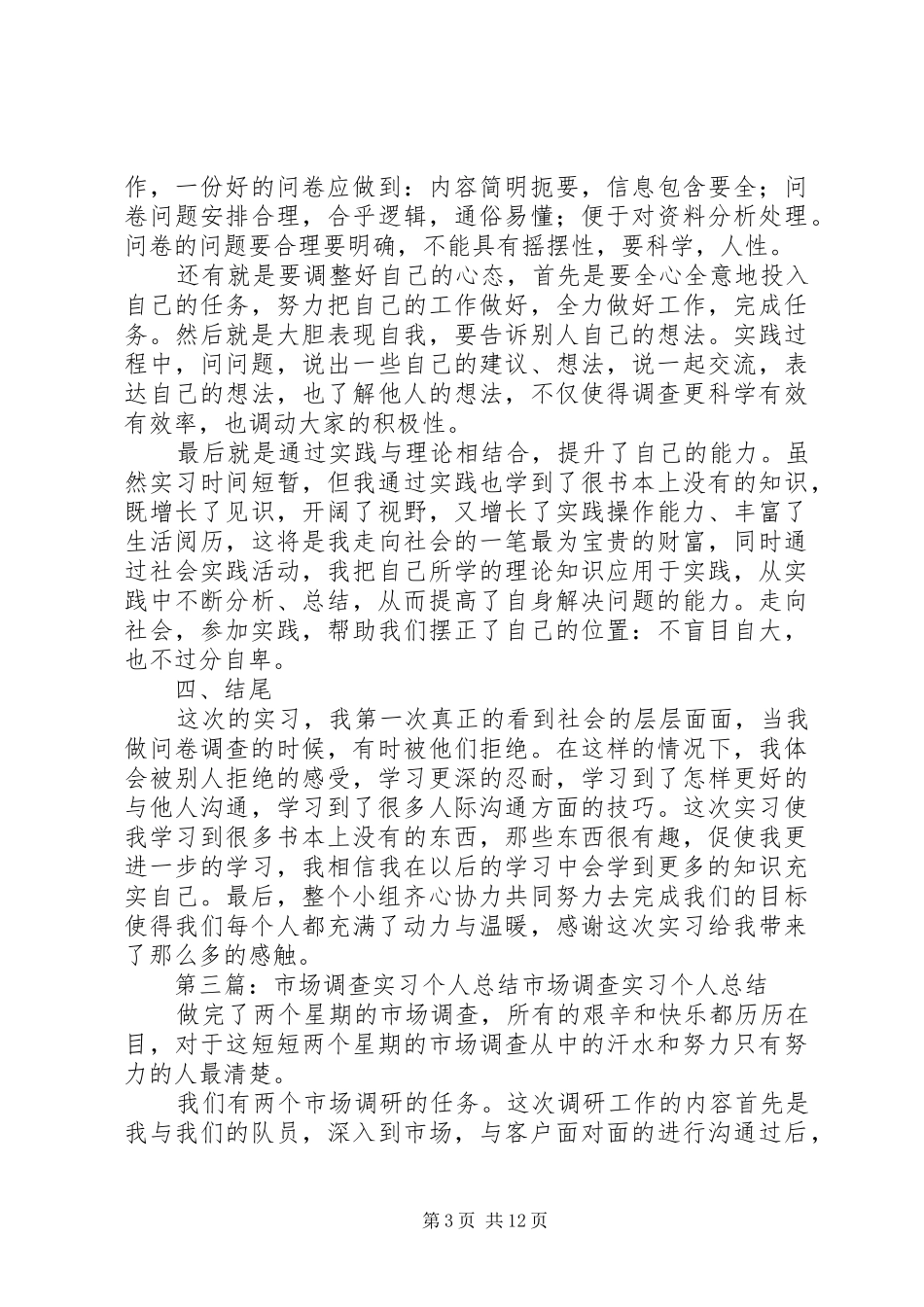 2024年市场调查个人总结_第3页