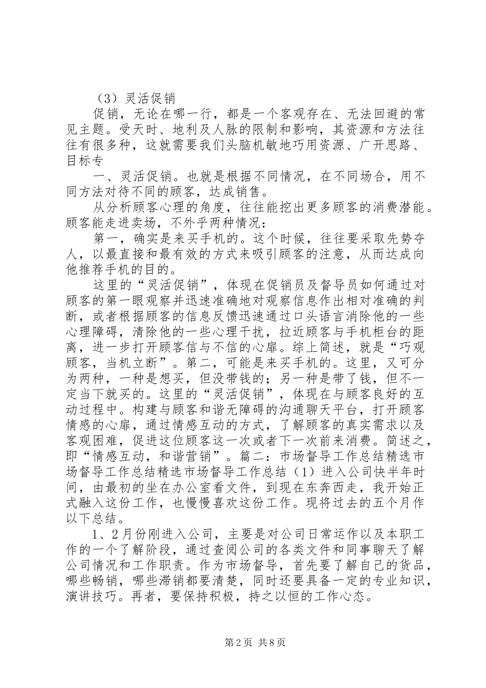 2024年市场督导年终工作总结_第2页