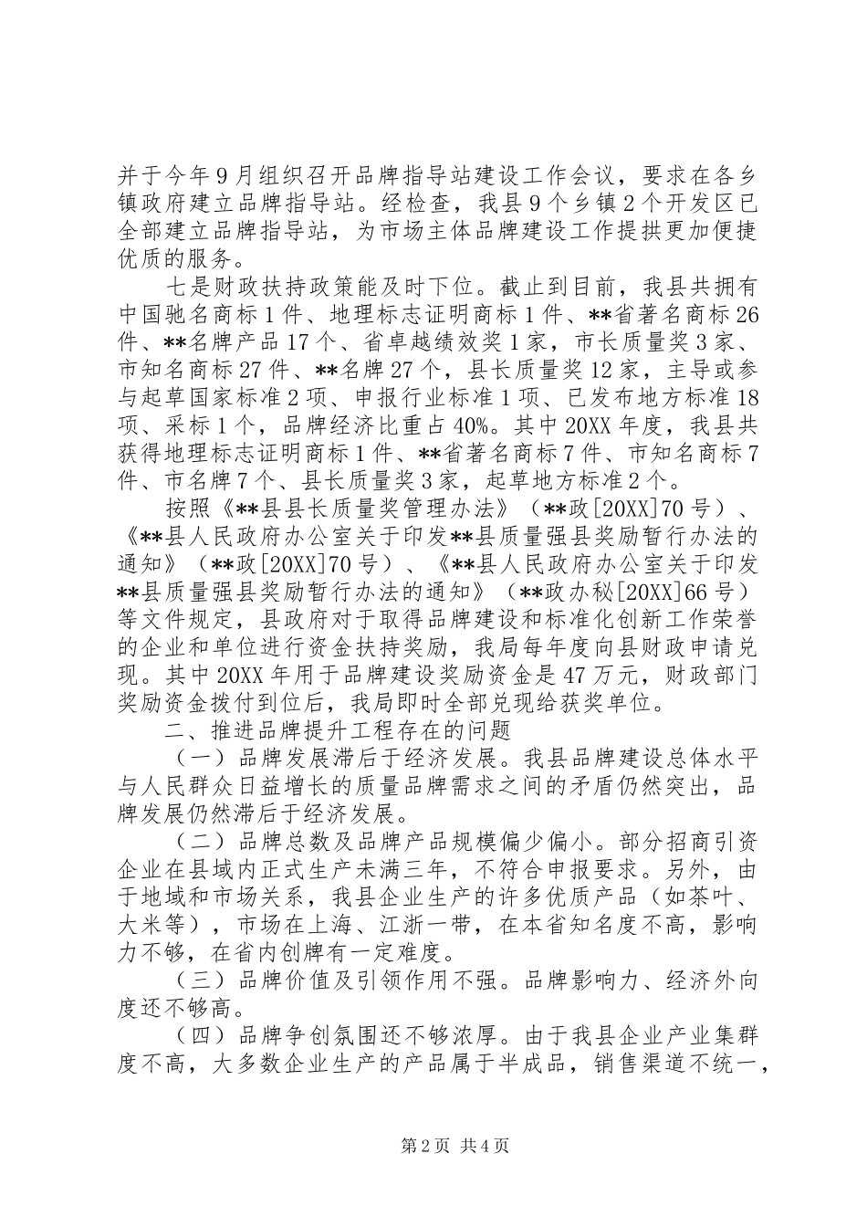 2024年市场监管局质量品牌提升工作完成情况总结_第2页