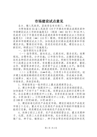 2024年市场建设试点意见