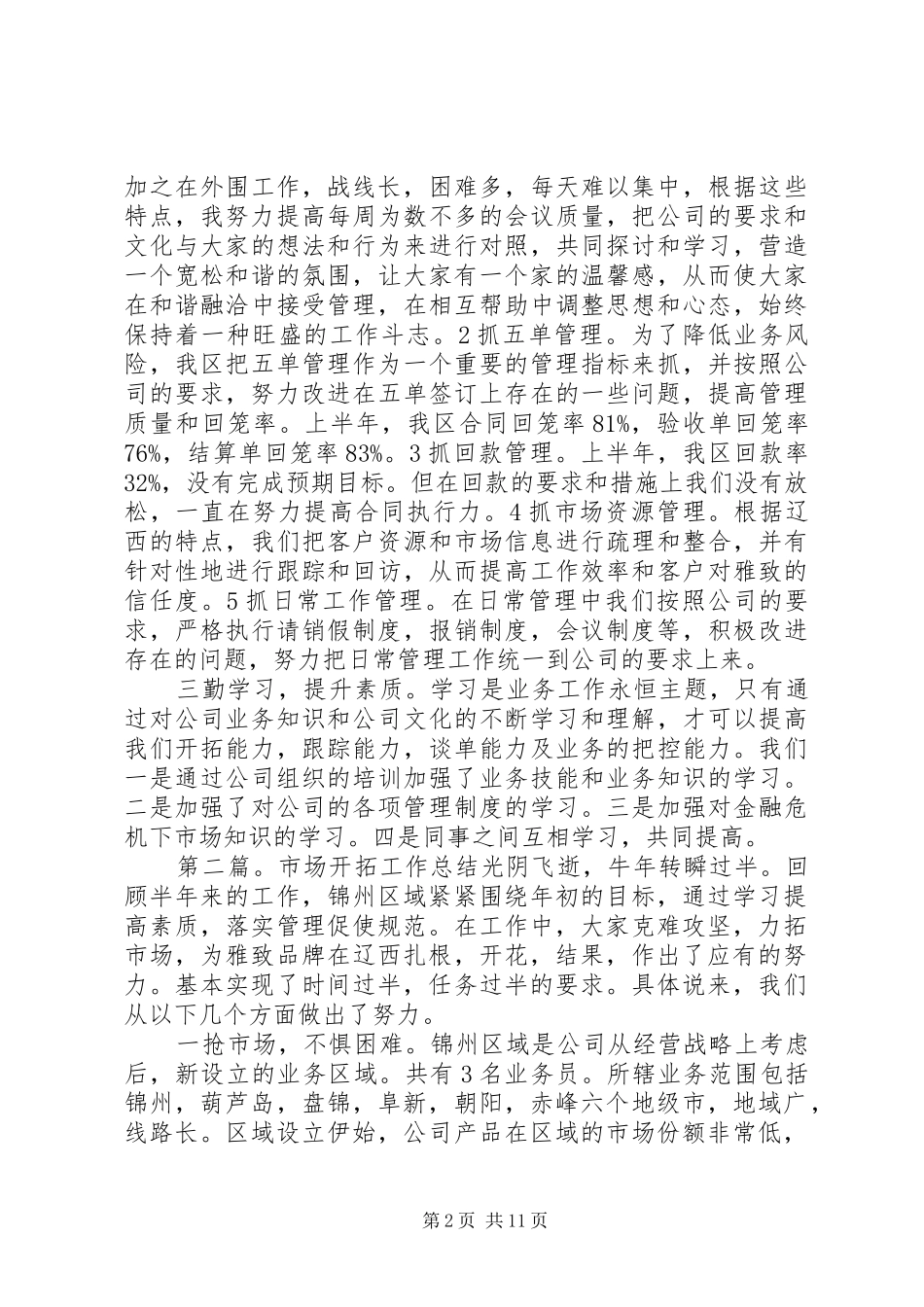 2024年市场开拓工作总结_第2页