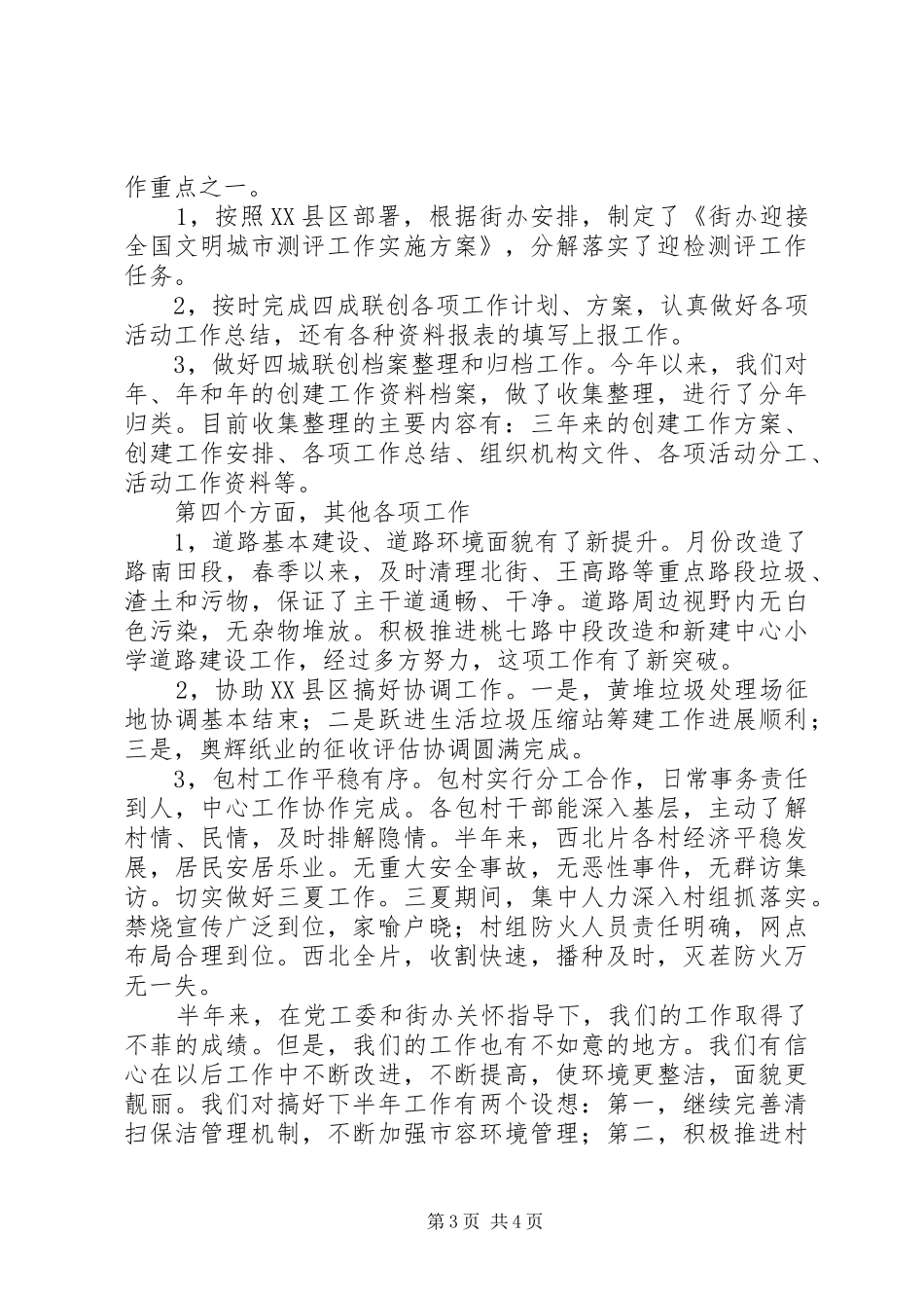 2024年市容办公室半年工作报告_第3页