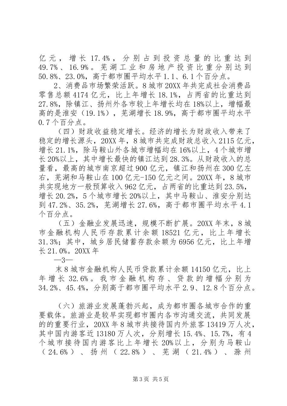 2024年南京都市圈城市社会经济发展比较分析_第3页