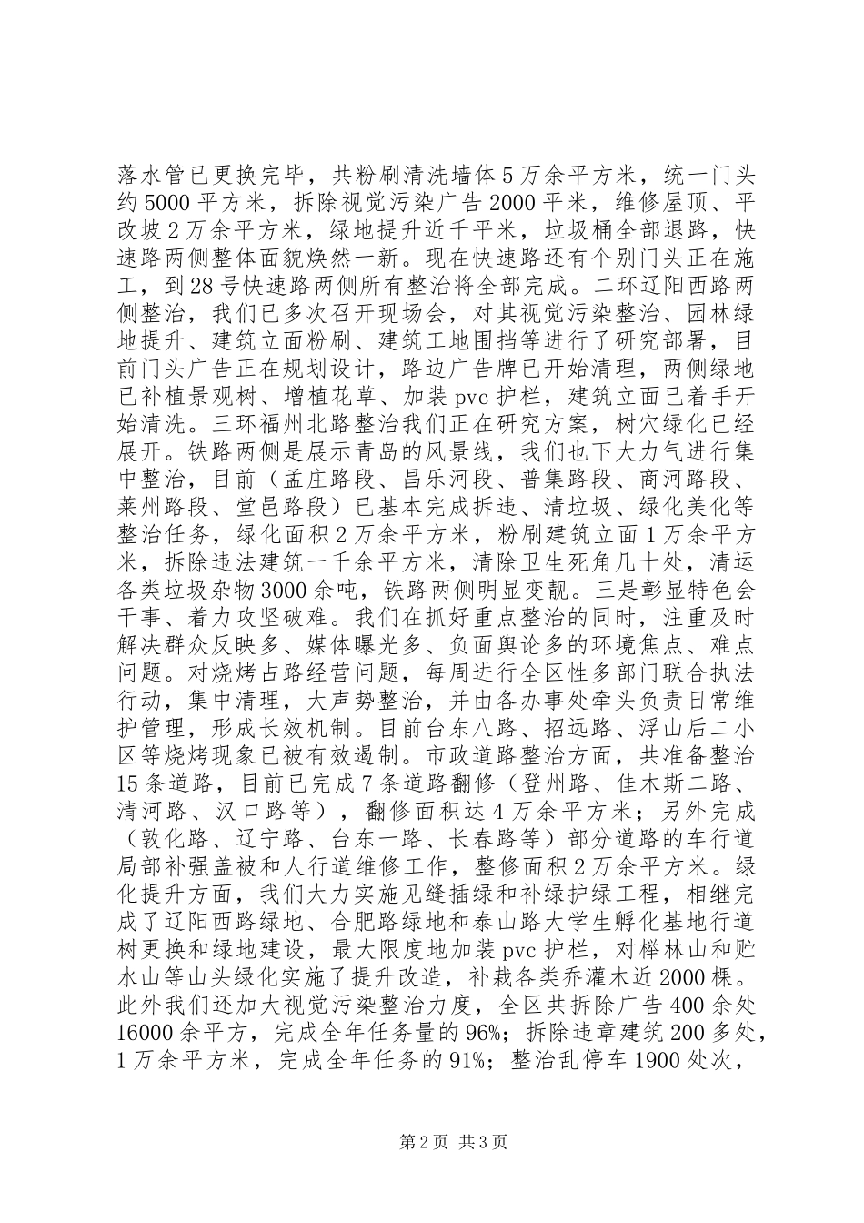 2024年市容环境十大整治行动进展情况汇报_第2页