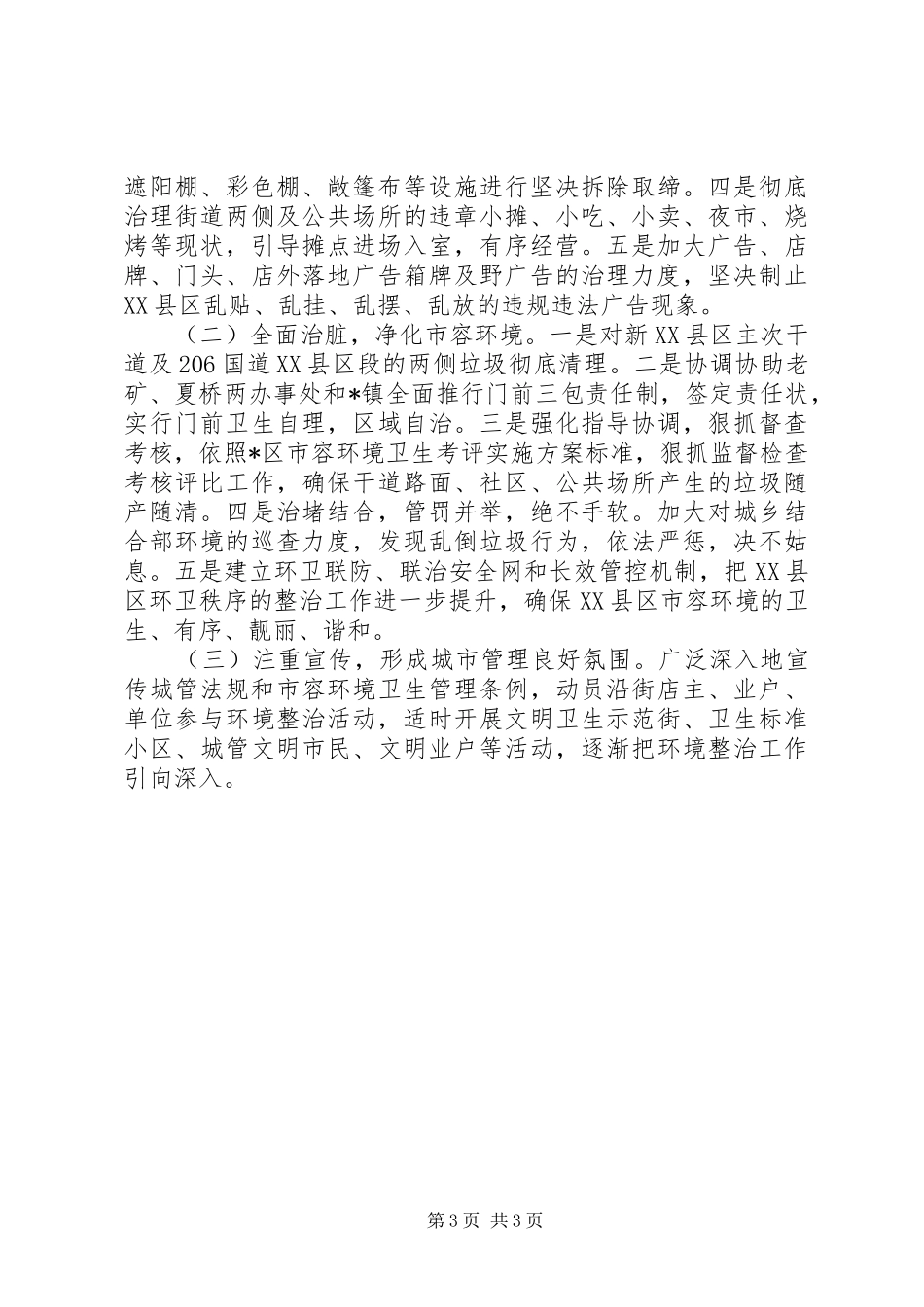 2024年市容局城市管理工作报告_第3页