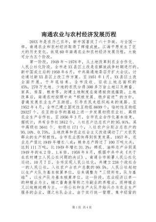 2024年南通农业与农村经济发展历程