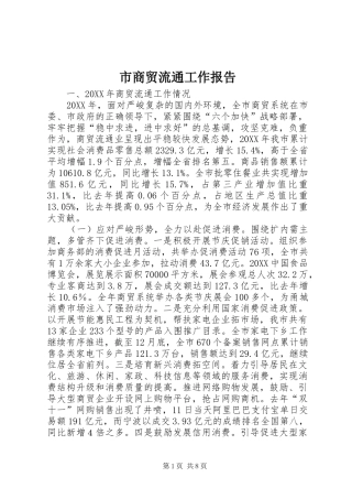 2024年市商贸流通工作报告